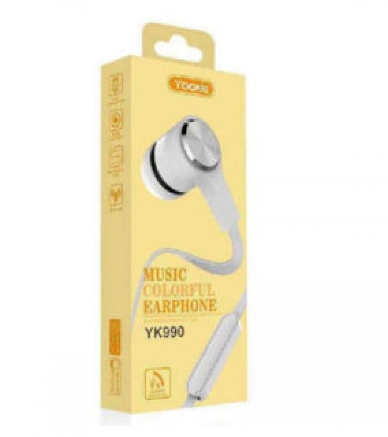 YOOKIE Music Colorful Earphone YK990 White