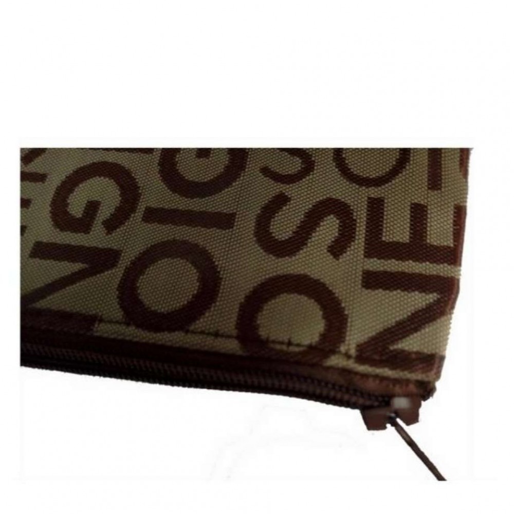 Zipper Travel Cosmetic Bag - Brown