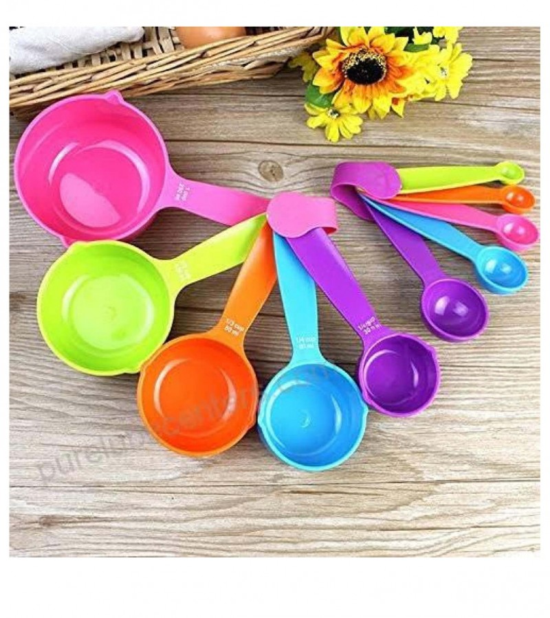 10 Pcs. measure spoon and cups Multi Color