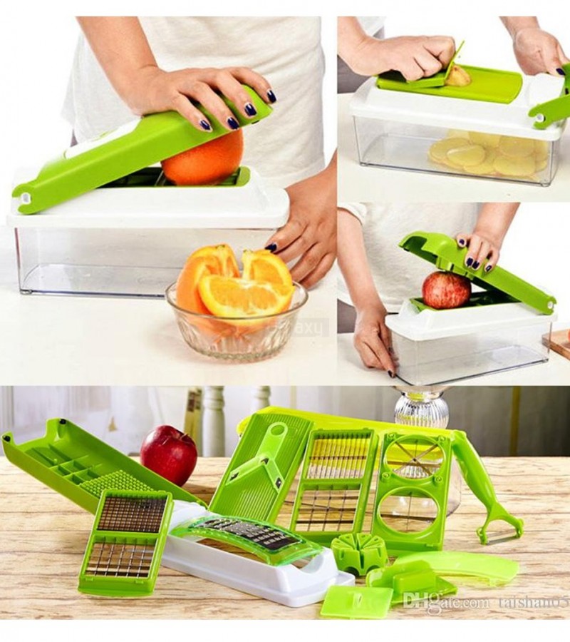 12 In 1 Nicer Dicer Plus Vegetable Fruit Peeler Dicer Cutter Chopper Nicer
