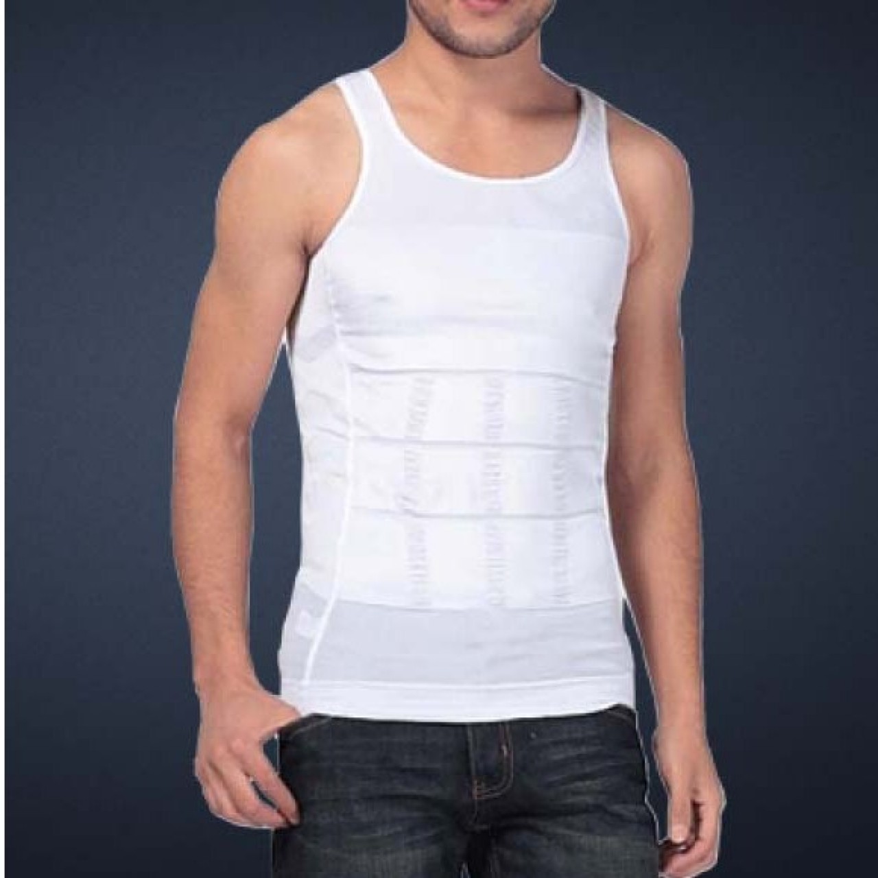 Slim N Lift Slimming Vest For Men - White ( S, M, L, XL)