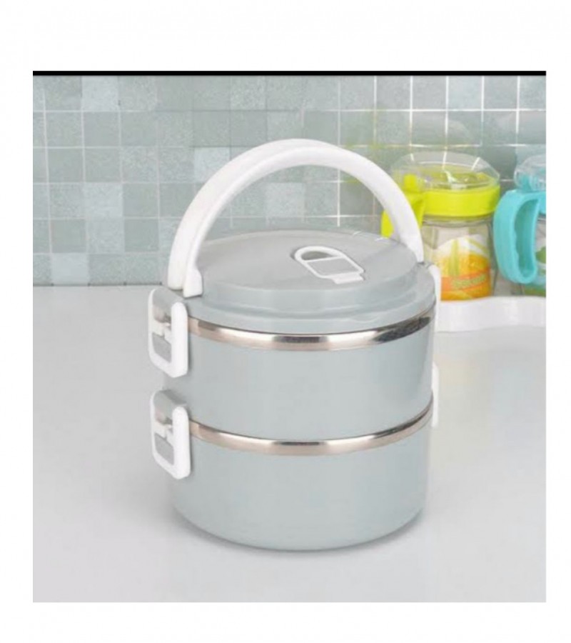2 Layer Easy Portable Stainless Steel Office And School Lunch Box