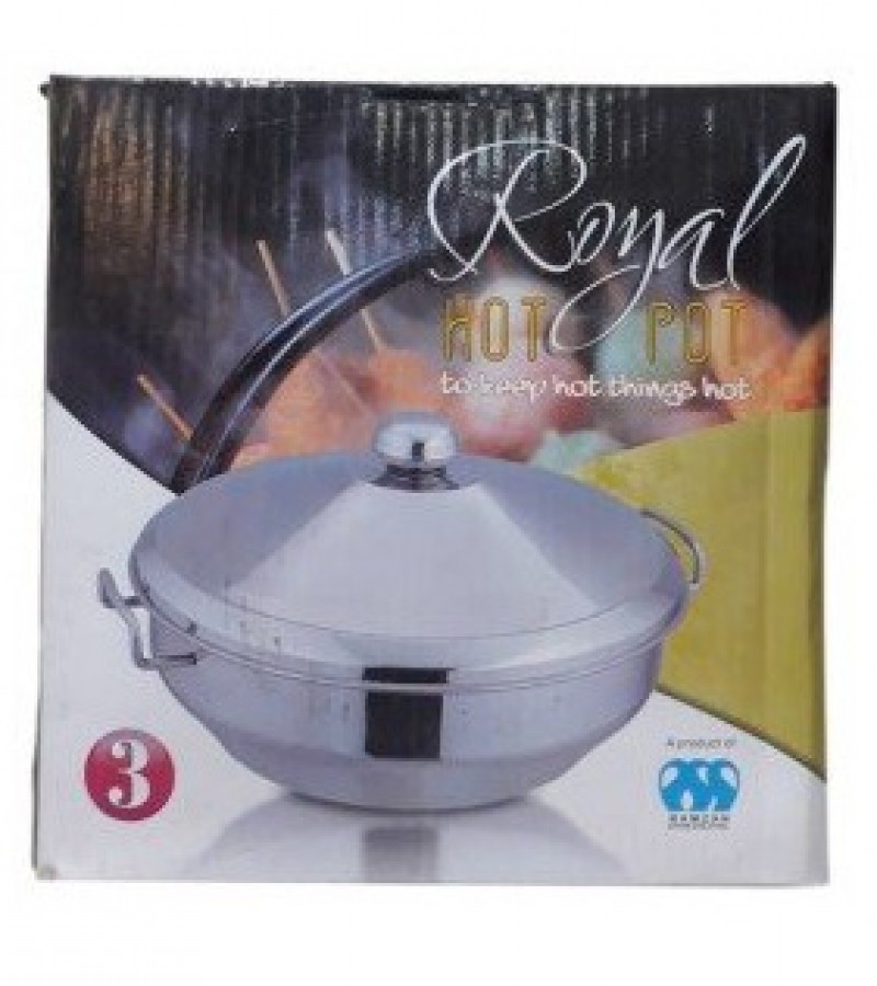 3 Pcs Steel Royal Hot Pot - Kitchen Accessories