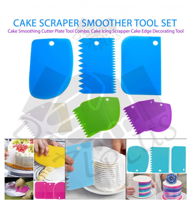 3PCS/Set DIY Cake Cream Scraper Set Cake Decorating Tools