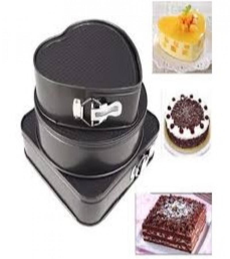 Cake Moulds Set Of 3 Multicolors