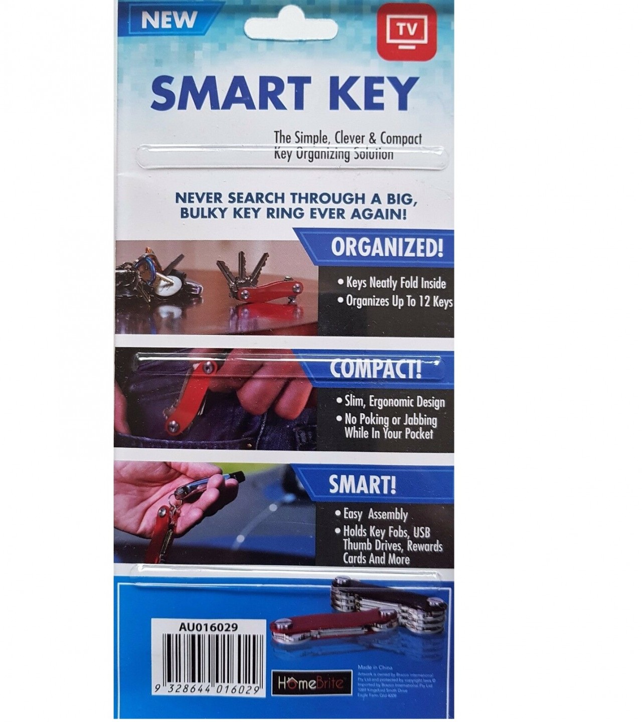 Clever Key Organizes To 12 Keys Smart Pocket Organizer