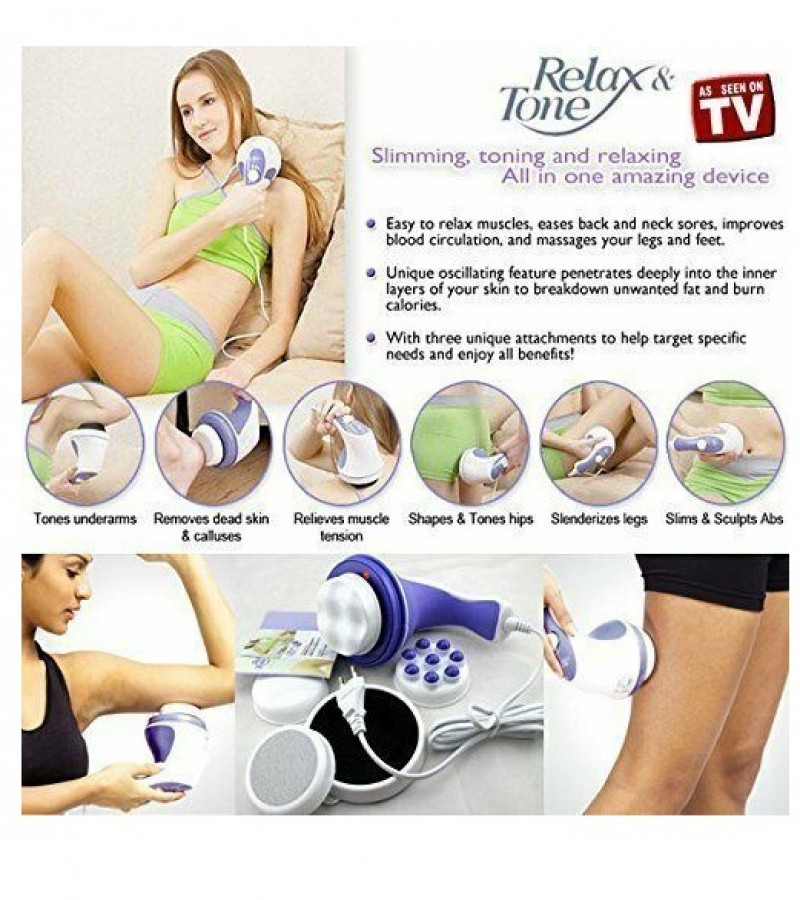Electric Relax & Spin Tone Handheld Body Massager Machine Relieve Tension Free