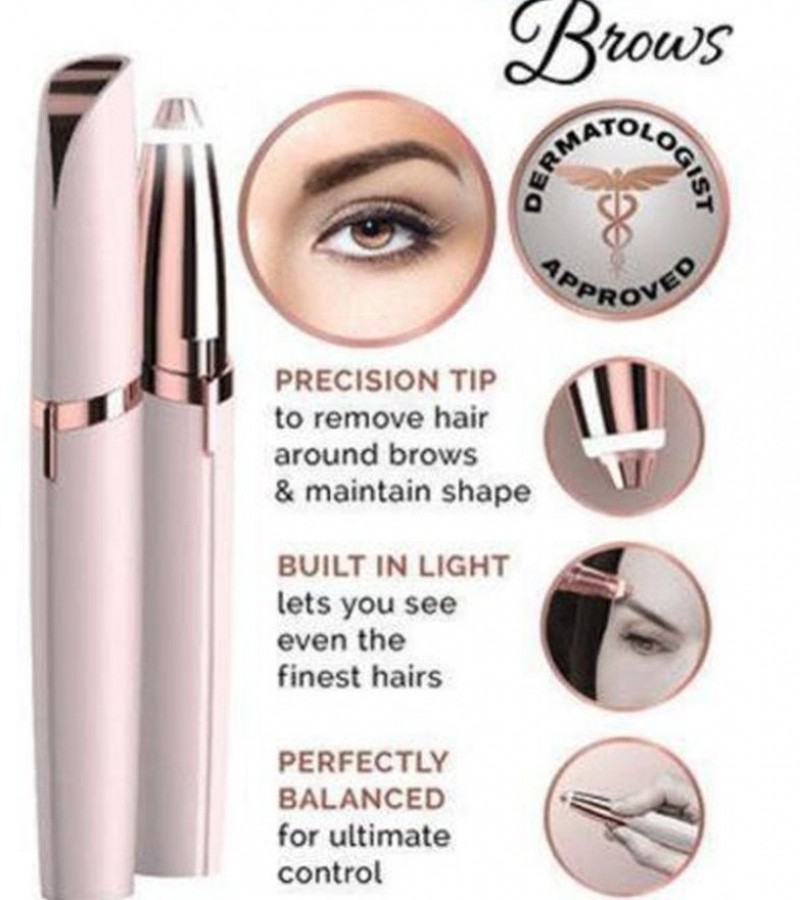 Flawlessly Electric Eyebrow Trimmer Women Instant Painless Shaver Face Brows Hair Remover