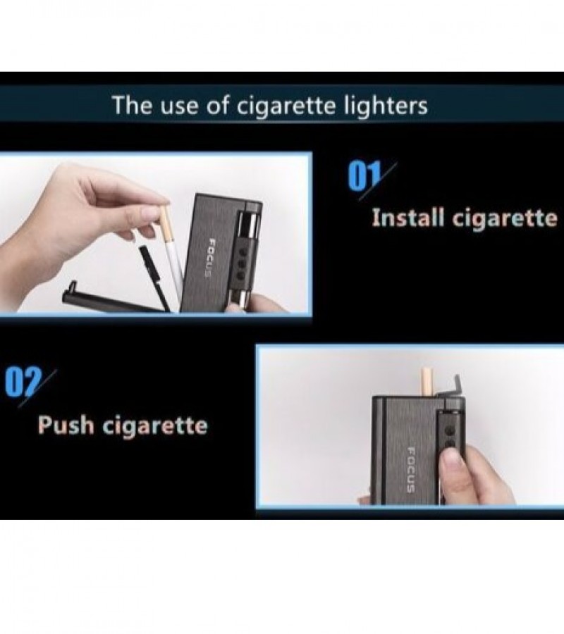 Focus Automatic Loading Cigarette Case Dispenser with Lighter Space