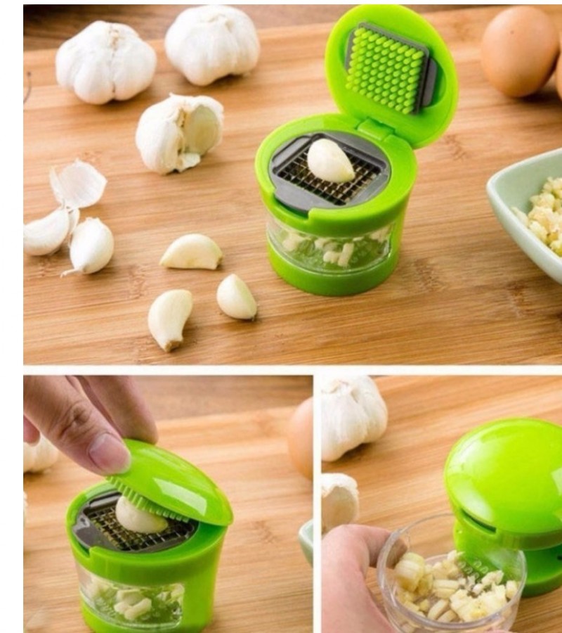 Garlic Food Chopper Cutter Kitchen Gadgets - Green