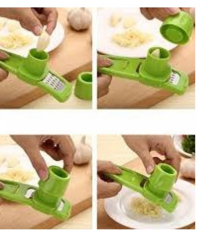 Garlic Ginger Grinding Crusher Chopper Kitchen Gadget - Multicolour