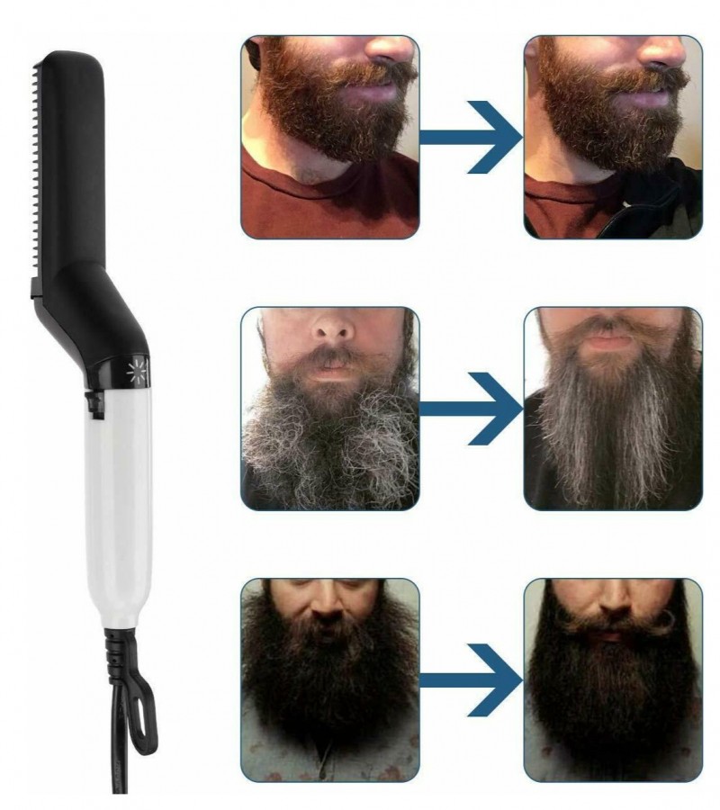 Hair Beard Straightener modelling Comb Brush for Men & Women