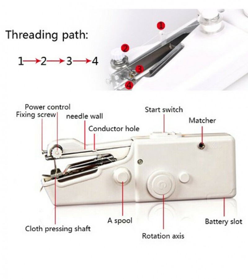 Hand-held Sewing Machine Mini Portable Smart Electric Handy Stitch