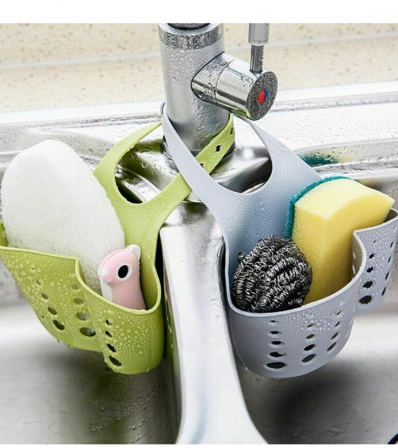 Kitchen Organizer Sink Hanging Caddy Basket Dish Cleaning Sponge Holder Scrubber