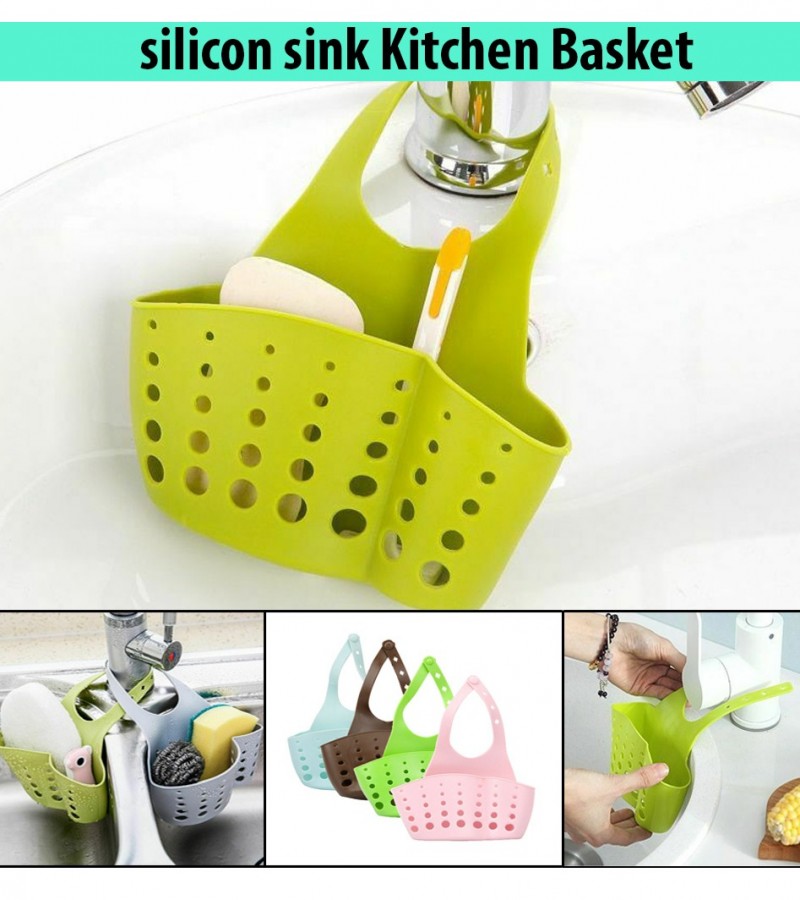 Kitchen Organizer Sink Hanging Caddy Basket Dish Cleaning Sponge Holder Scrubber