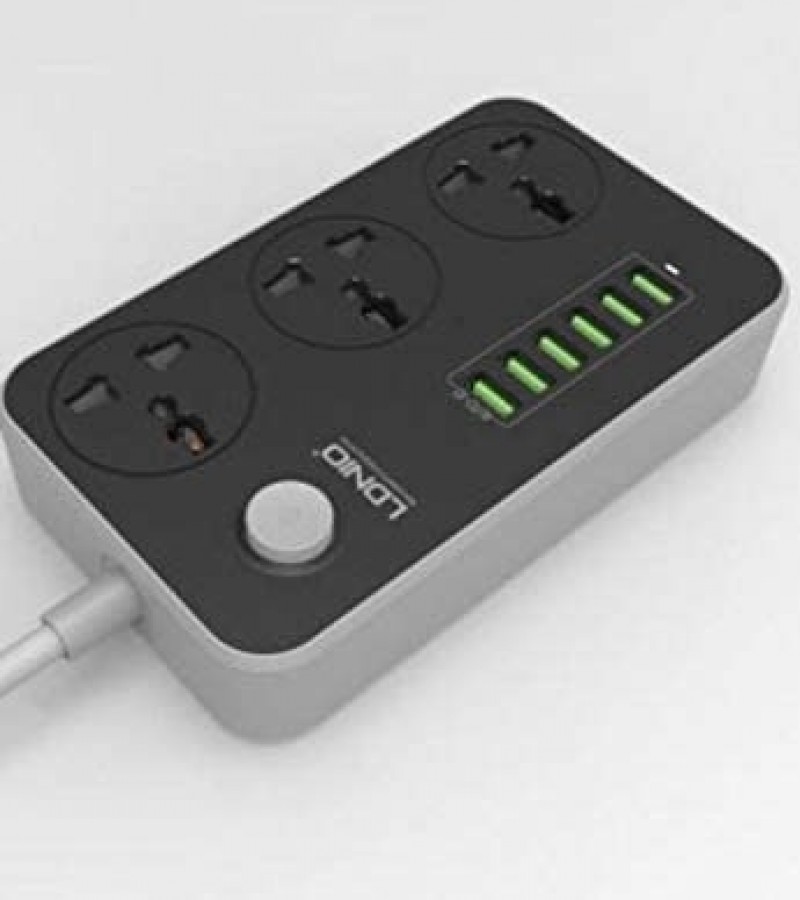 LDNIO SC3604 ELECTRIC SOCKET EXTENSION POWER STRIP WITH 3.4A 6 USB CHARGER ADAPTER