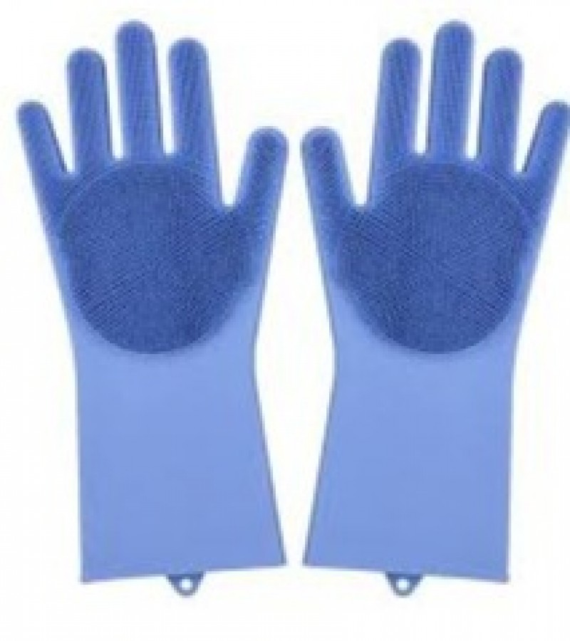 Magic Silicone Dishwashing Gloves 2 in 1 Wash