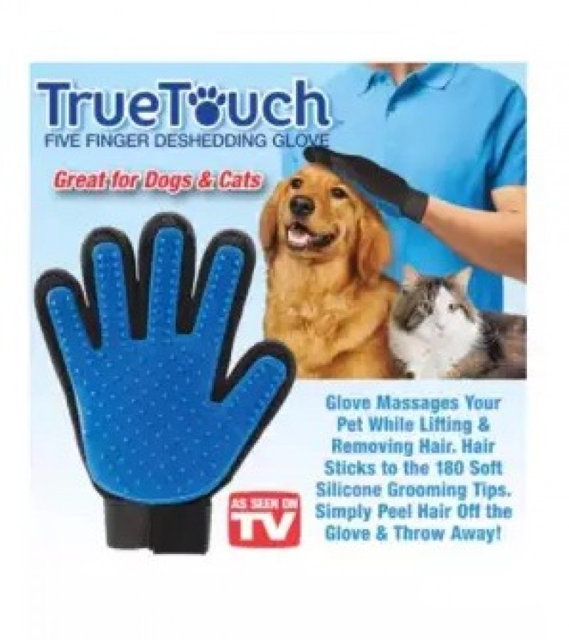 Massage Gloves For Dog Cat Bath True Touch Effective Gentle