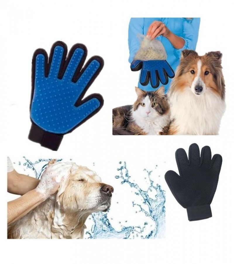 Massage Gloves For Dog Cat Bath True Touch Effective Gentle