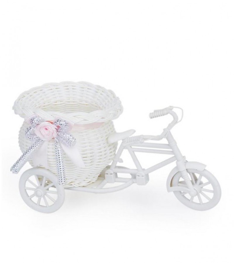 Moveable Bicycle Vase Basket Cycle Vase without Flowers
