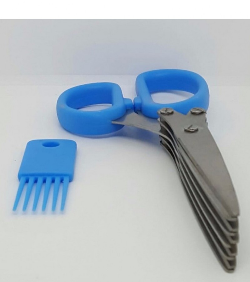 Multi-Functional Stainless Steel Kitchen Knife 5 Layers Scissors Cut Vegetable Cutter