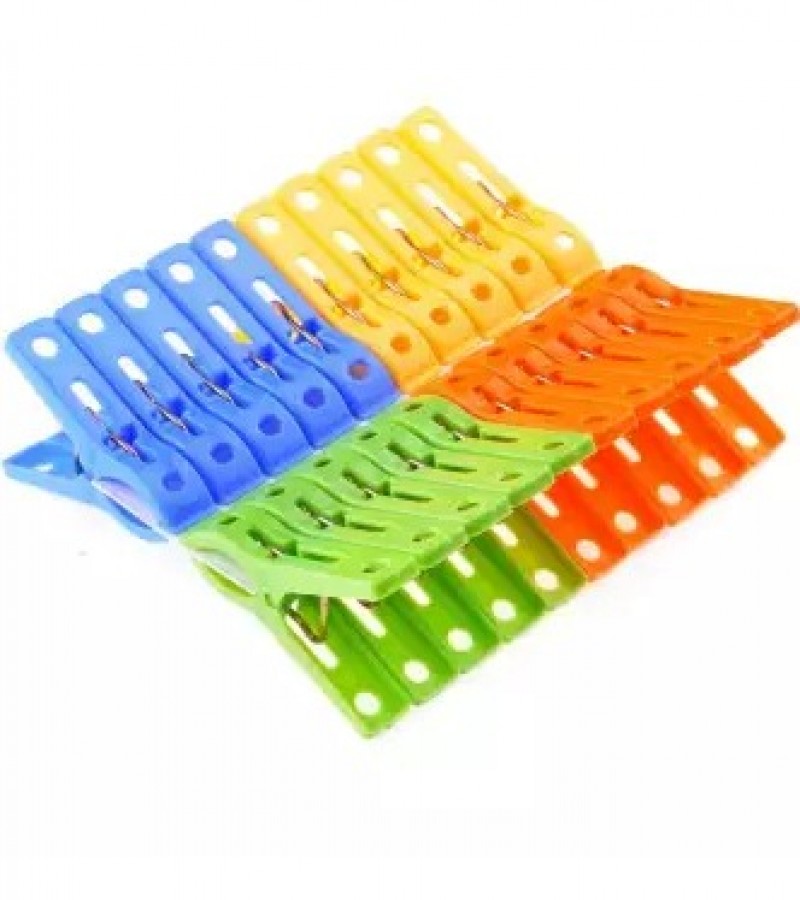New Plastic Cloth Clips Pack Of 24 MultiColor