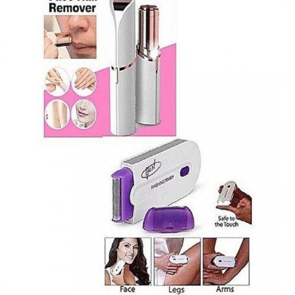 Pack Of 2 Yes Finishing Touch & Flawless Skin Painless Shaving Hair Remover Machine