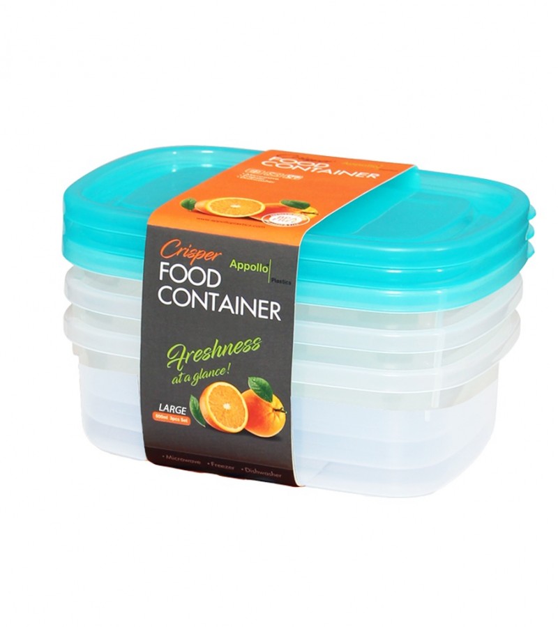 Pack of 3 Crisper Food Storage Container Set