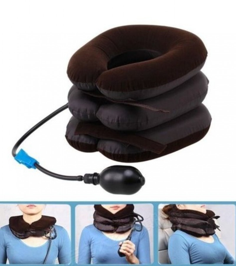 Portable Neck Pillow Three Layers Exerciser For Cervical Spine Solution For Neck