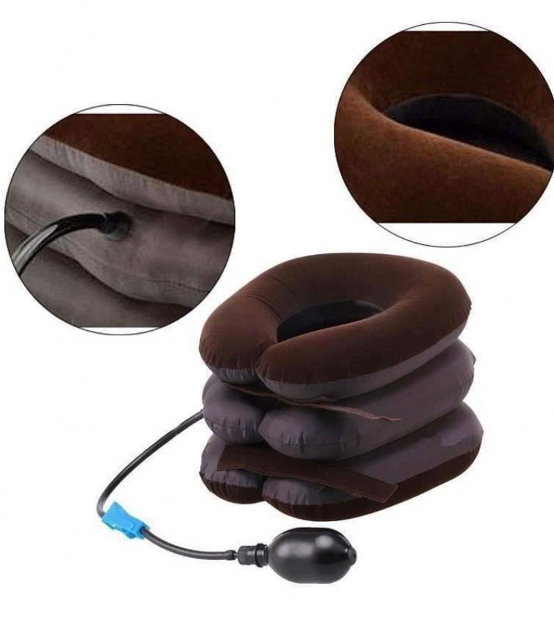 Portable Neck Pillow Three Layers Exerciser For Cervical Spine Solution For Neck