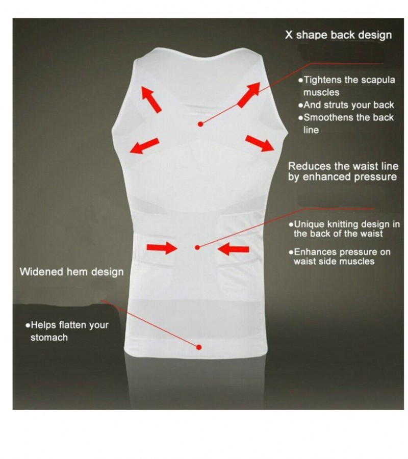 Slim N Lift Body Shaper Slimming T-Shirt Vest for Men Undershirt Slimwear