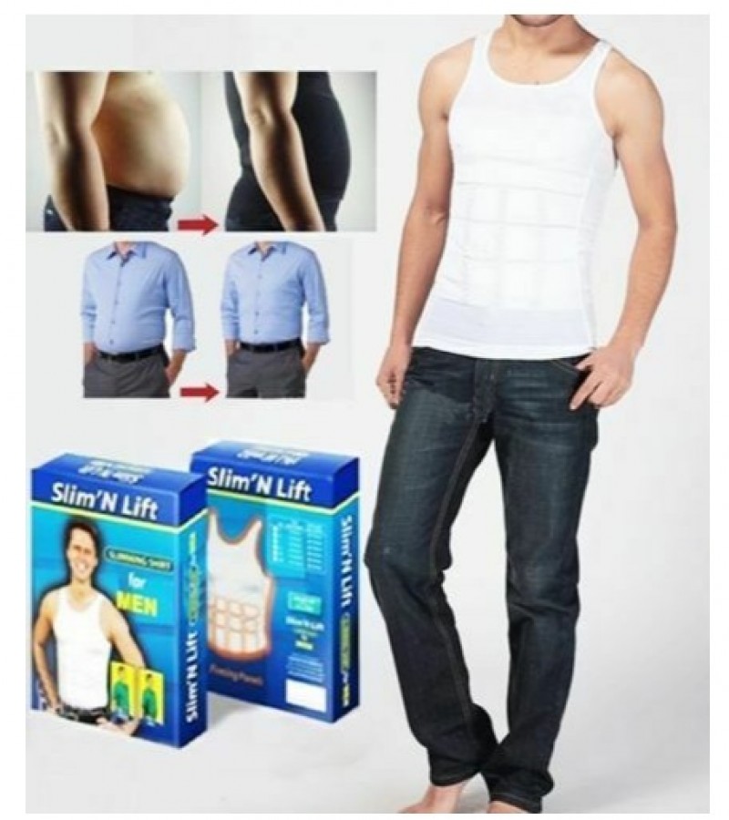 Slim N Lift Slimming Shirt Vest Body Shaper For Men 