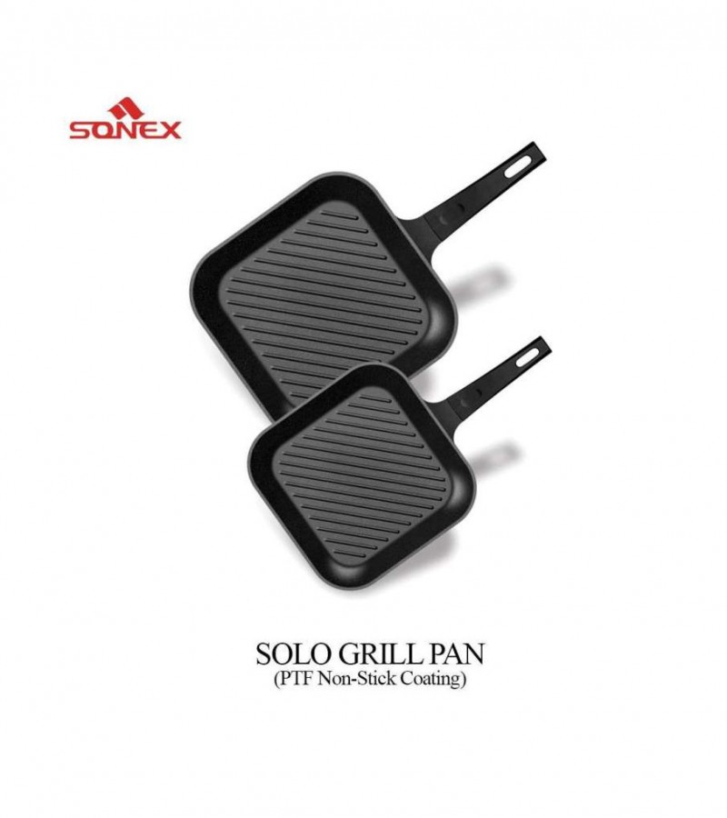 SONEX GRILL PAN Non Stick Die Cast Ceramic Coating - Black - 24cm
