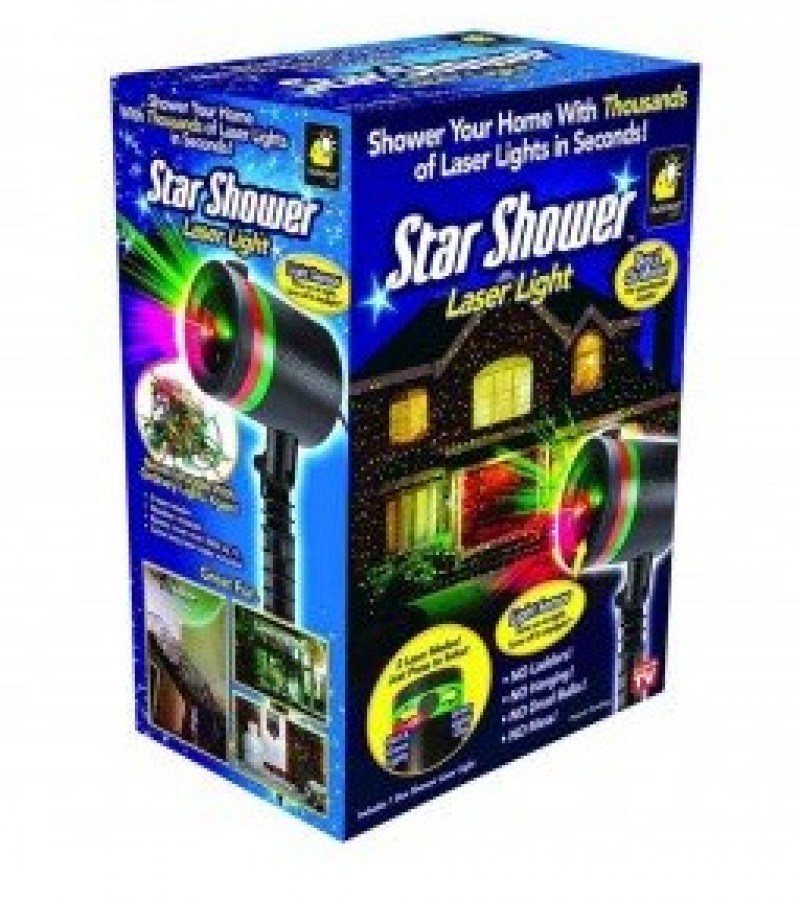 Star Shower Motion Laser Lights - Star Projector - Black`