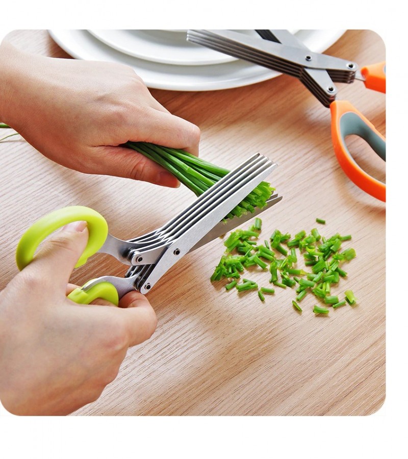 Vegetable & Fruit Cutter With 5 Layer Scissors Kitchen Utensils