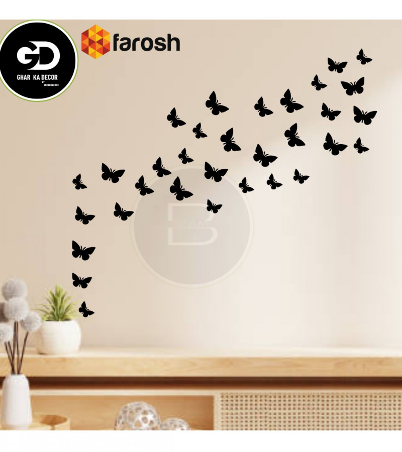 Pack of 30 wooden butterflies - double tape is included in pack