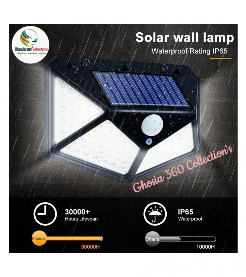 114 LED Solar Lamp Outdoor Waterproof Solar Powered spotlights PIR