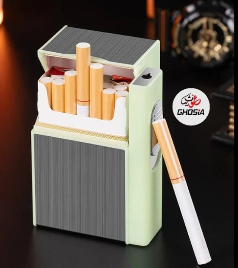 Glow Up Cigarette Case 20 Pack Cigarette Capacity Lighter New Design Glow In Dark Cigarette Case