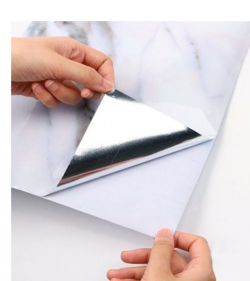 Marble Paper Sticker Sheet 60cm x 2 Meter Black/Brown Marble Texture Design PVC Waterproof