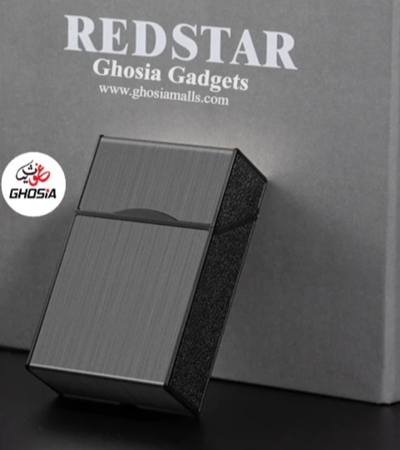 Portable Metal Cigarette Case 20 Pack Cigarette Capacity Rechargeable Lighter Men’s Accessories