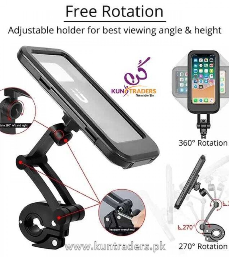 Rain-proof Phone Holder Bike Phone Mount Bag Bicycle Handlebars Cell Phone Holder for Motorcycle