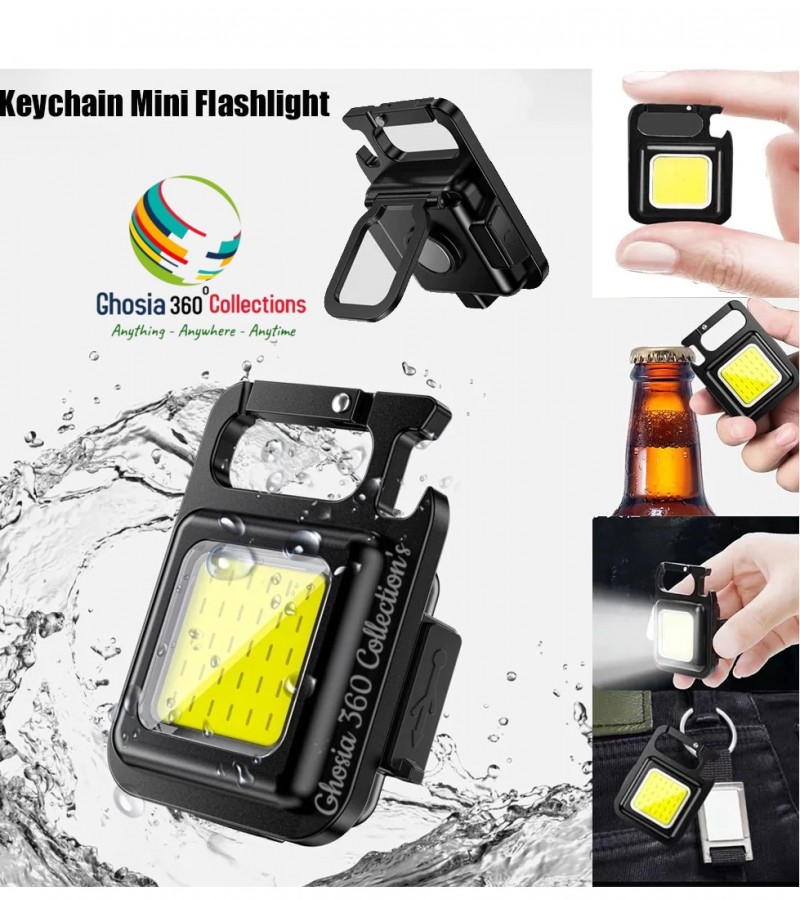 Rechargeable Emergency Light Led High-Brightness Cob Key Chain Tool Outdoor Emergency Light