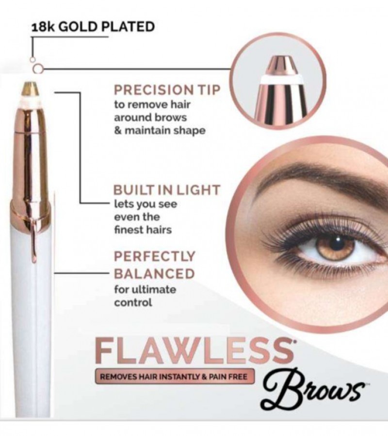 Rechargeable Eyebrow Hair Remover, Painless-Precision Eyebrow Trimmer