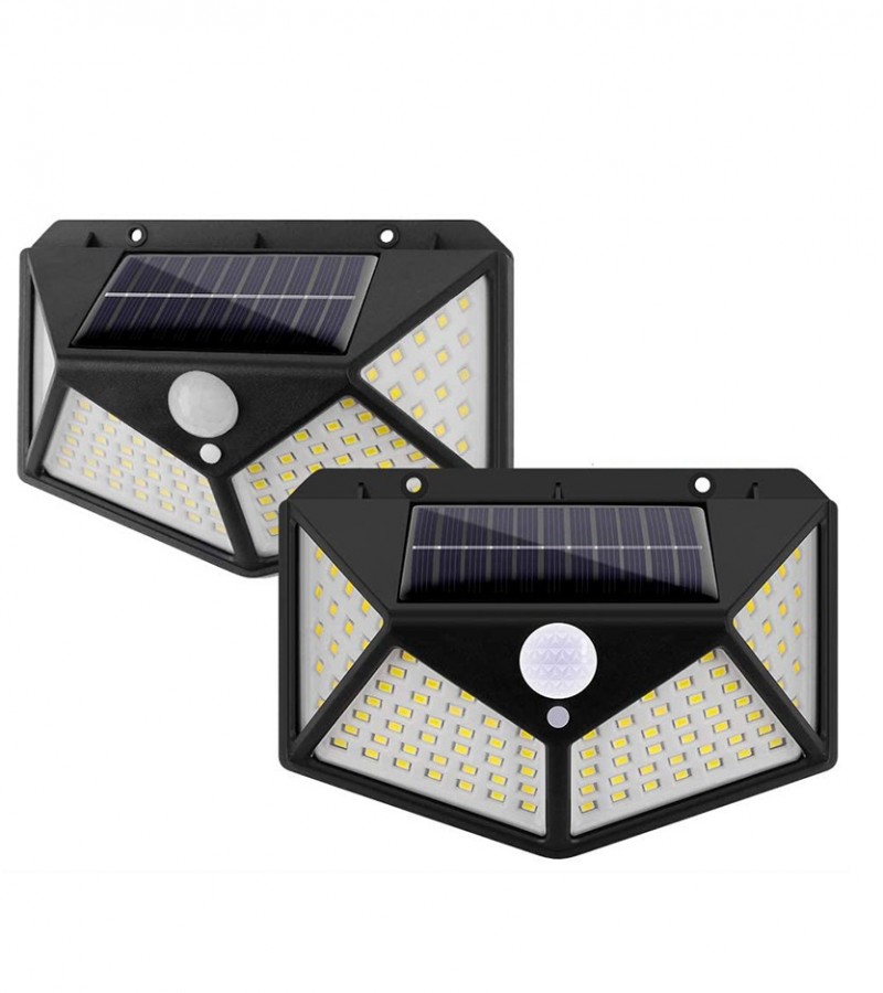 Solar Lights Outdoor,Solar Motion Sensor Lights 100 LED, Security Wall Night Light