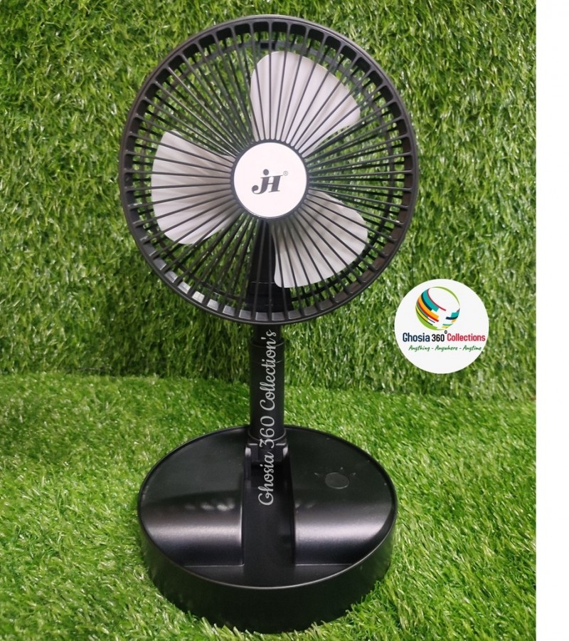 USB Rechargeable Desk Mini Folding Storage Fan 360 Rotatable Stand 3 Gear Speed Silent Fan