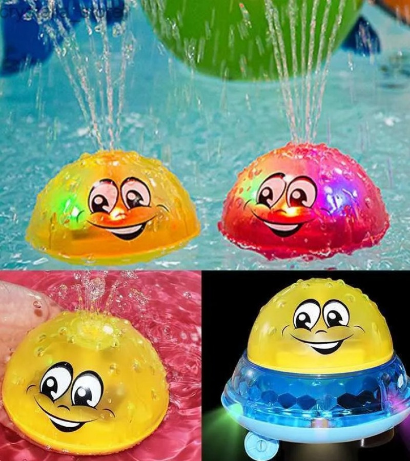 2 in 1 Electric Induction Water Spray Toy Space UFO Car Toys Creative Rotating Toy with Music and LED Flashing Light