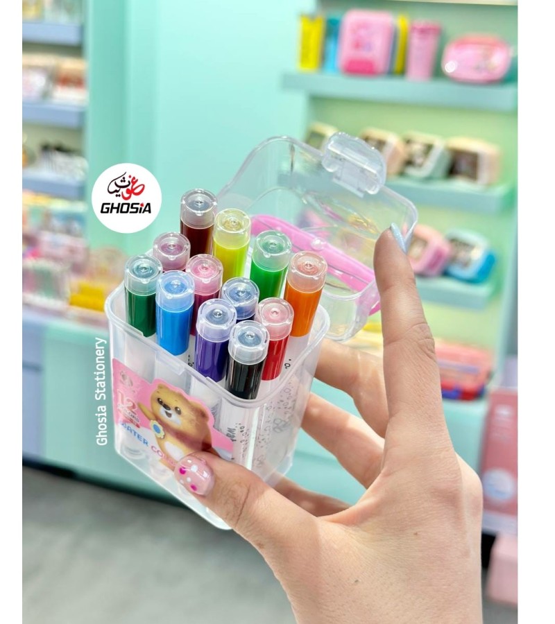 2 in 1 Stamp Marker Set For Kids Multicolor Marker Pens 12 Coloring Dual Tip Color Marker Set