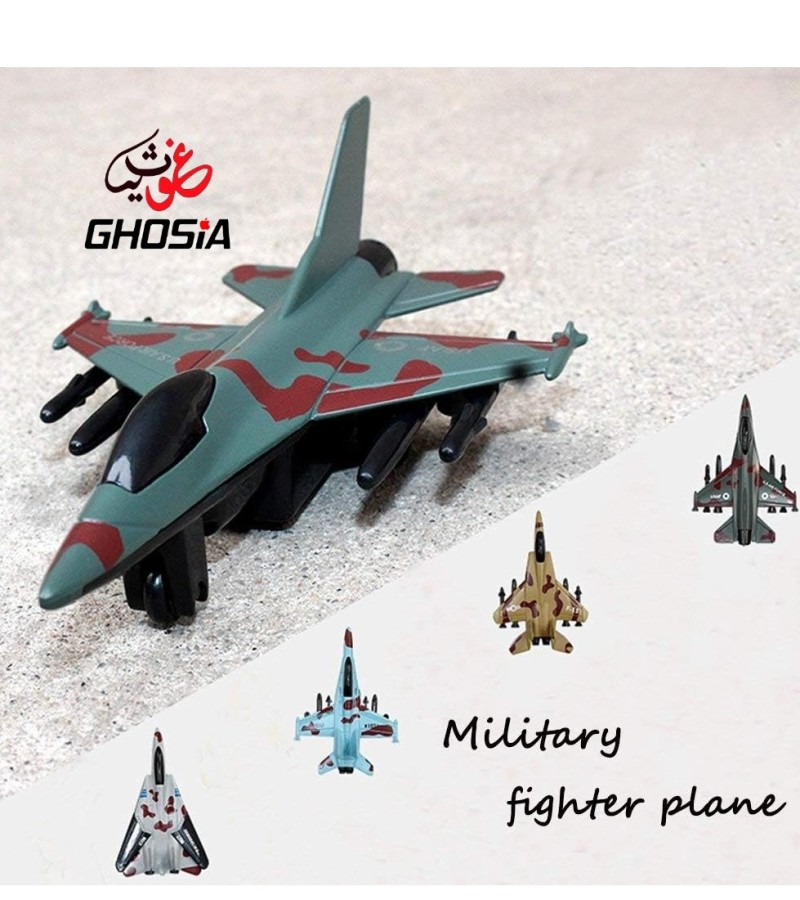 4 Pack Diecast Fighter Jets Pullback Airplane Toys Military Plane Alloy Air Force Kids Playset