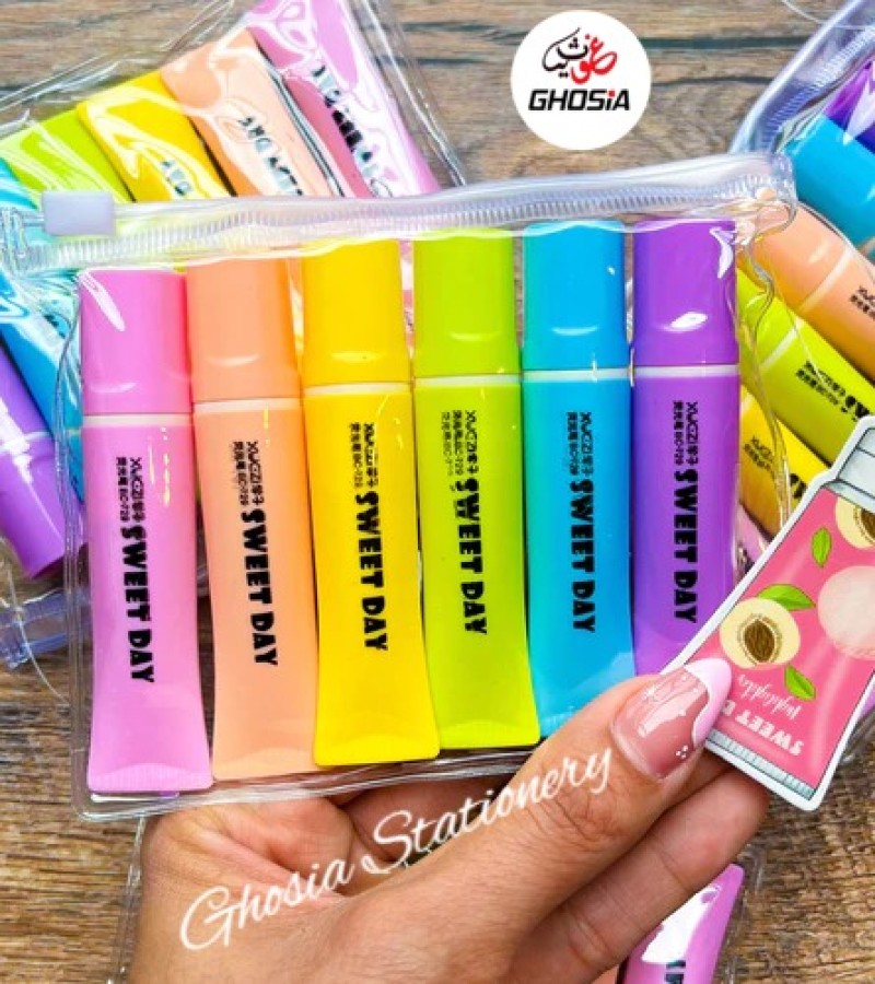 6-color Set Mini Sweet Day Highlighters Mini Sweet Day Highlighters Set
