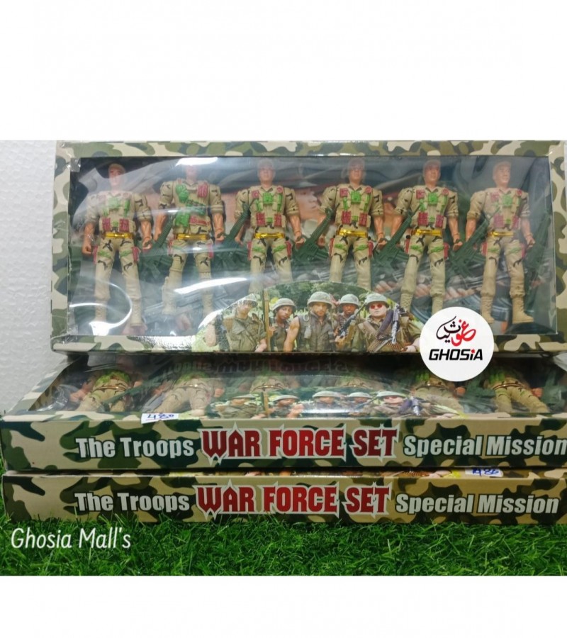 6 Pcs War Force Set - Solider-Military toy for kids (Special Mission)- 15893